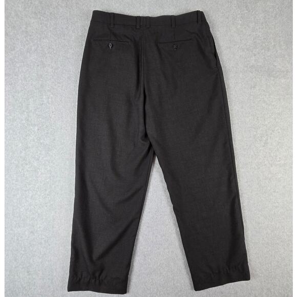 L.L. Bean Pants Mens Size 36x30 Gray Pleated Dress Pants 100% Wool - Picture 2 of 11